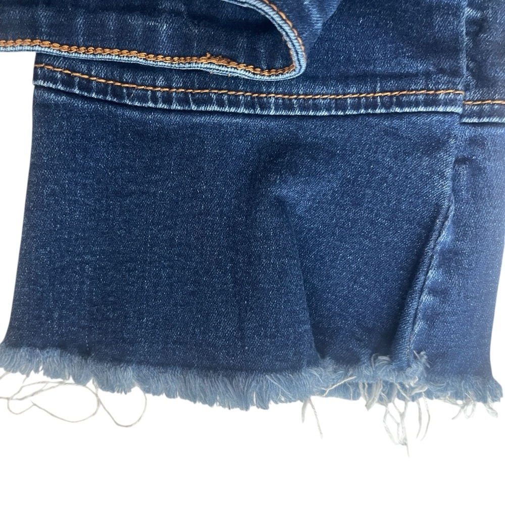 KanCan Dark Blue Stretch Distressed Cropped Flare Leg Jeans Sz 3/25 - Picture 4 of 7
